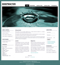 Free joomla 2.5 template with slideshow: a4joomla-deepwater-free