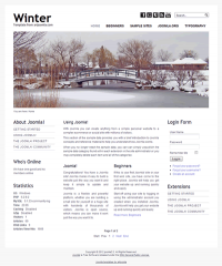 Minimalist free joomla 2.5 template with slideshow: a4joomla-winter-free